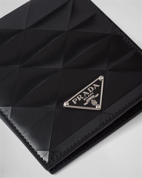 prada brushed leather wallet|buy prada wallet online.